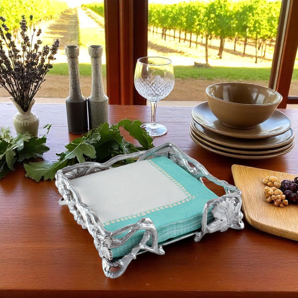 Grape Open Vine Napkin Box