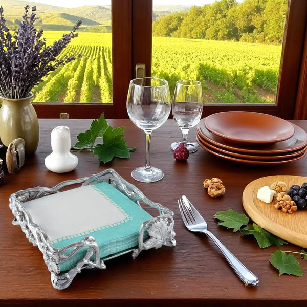 Grape Open Vine Napkin Box