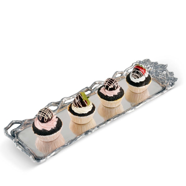 Grape Open Vine Oblong Tray Arthur Court Designs