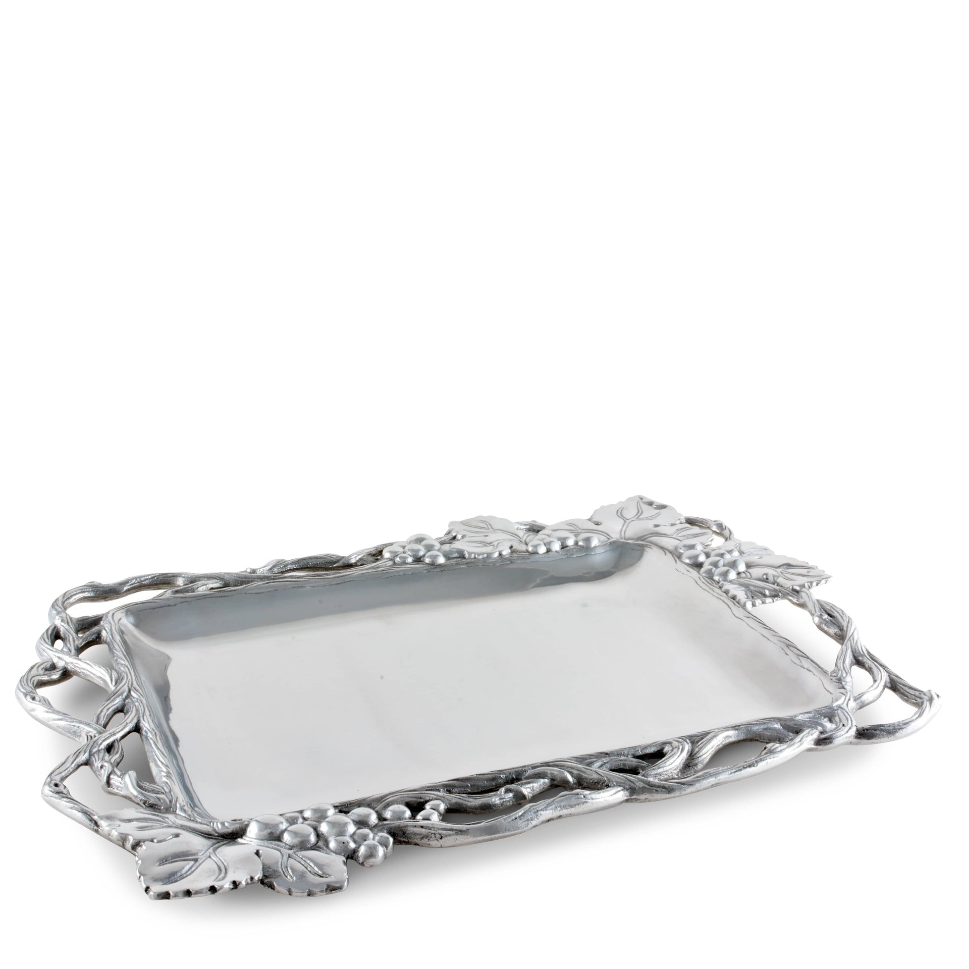 Grape Open Vine Rectangle Tray Arthur Court Designs
