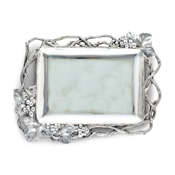 Grape Open Vine Rectangle Tray