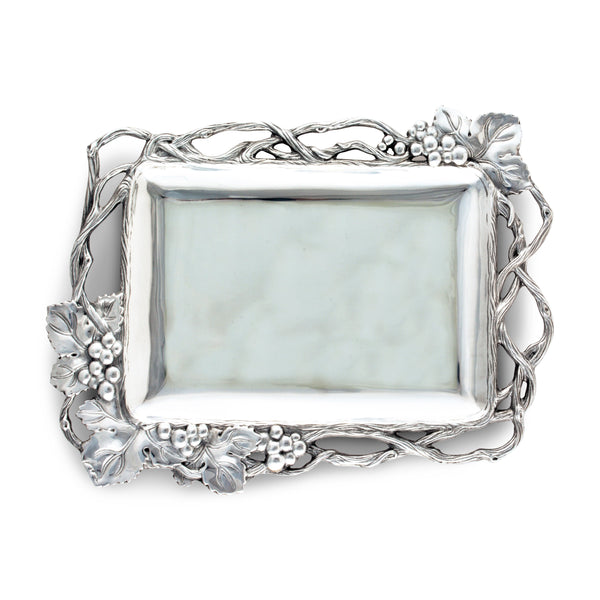 Grape Open Vine Rectangle Tray Arthur Court Designs