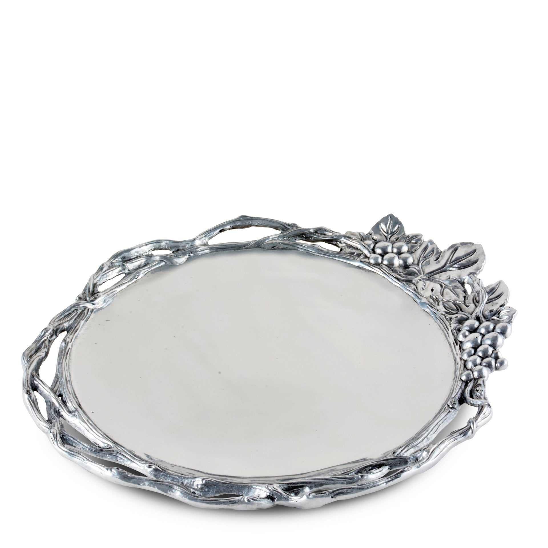 Grape Open Vine Round Tray Large Arthur Court Designs
