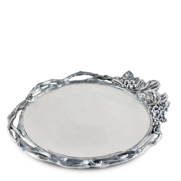 Grape Open Vine Round Tray Large Arthur Court Designs