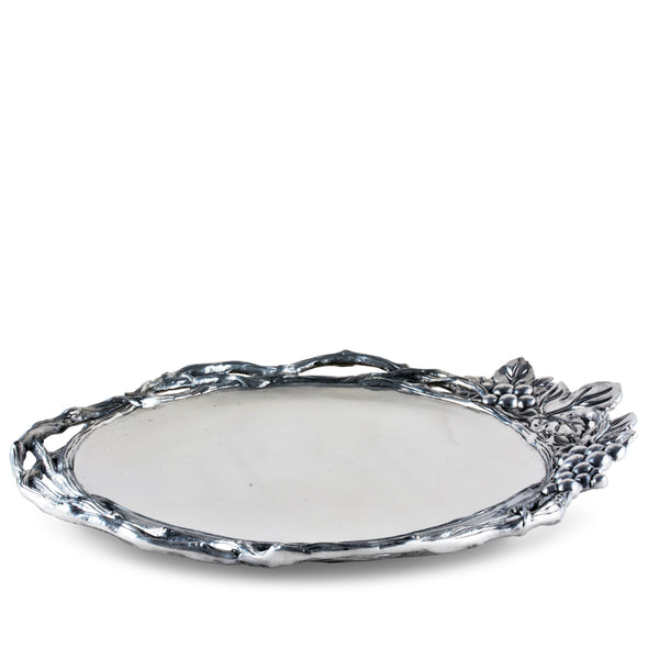 Grape Open Vine Round Tray Large Arthur Court Designs