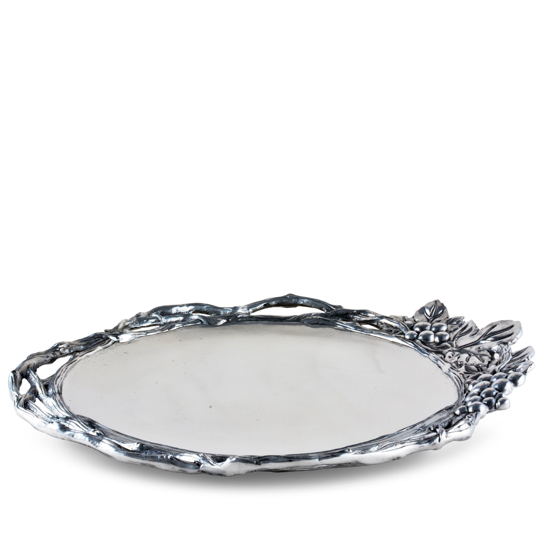 Grape Open Vine Round Tray Large