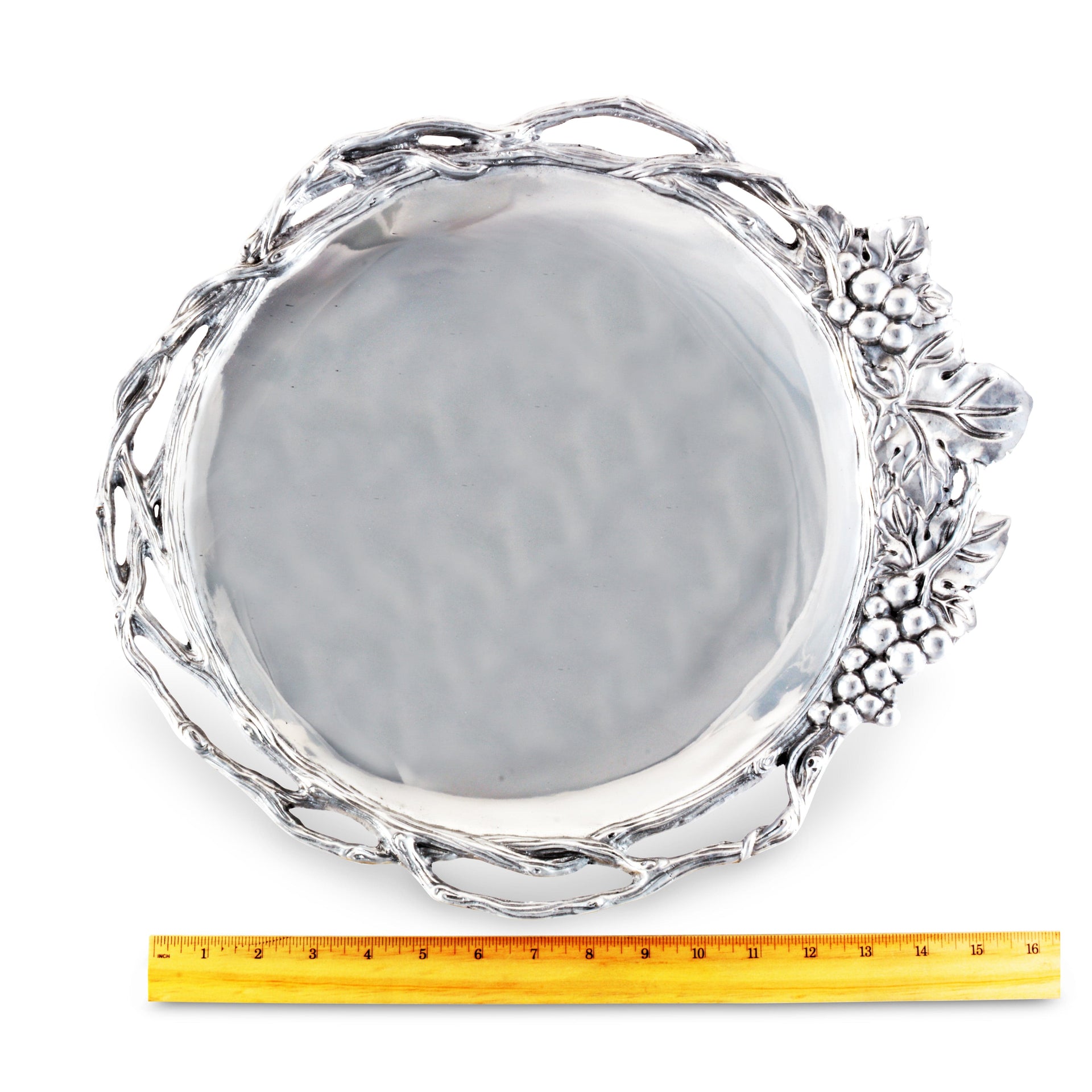 Grape Open Vine Round Tray Large Arthur Court Designs