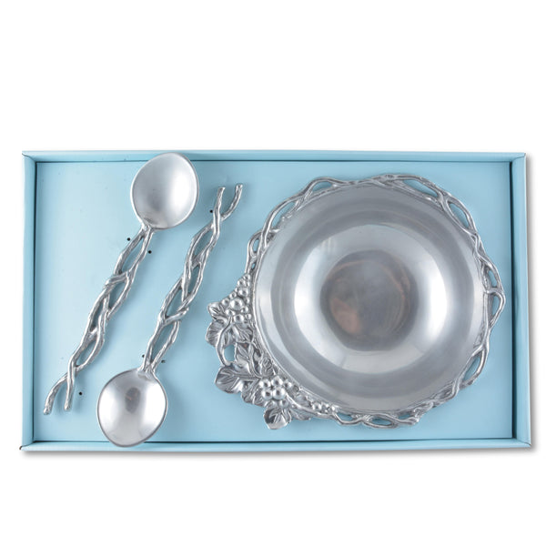 Grape Open Vine Salad Set 3-Pc Arthur Court Designs