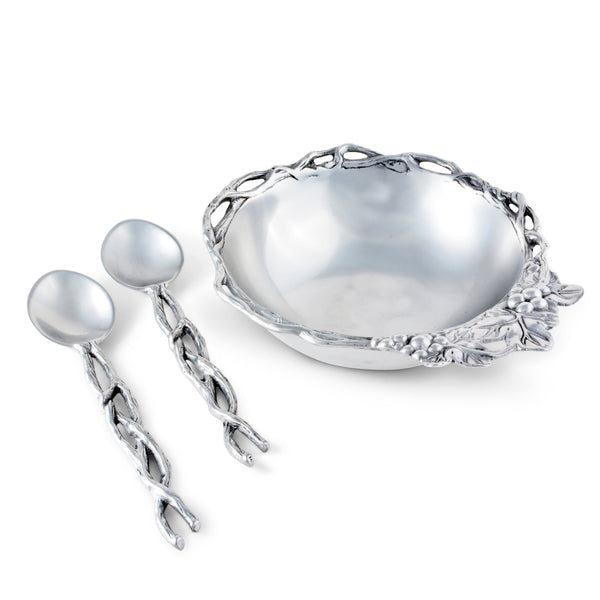 Grape Open Vine Salad Set 3-Pc Arthur Court Designs