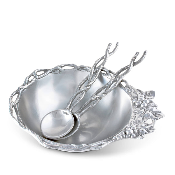 Grape Open Vine Salad Set 3-Pc Arthur Court Designs