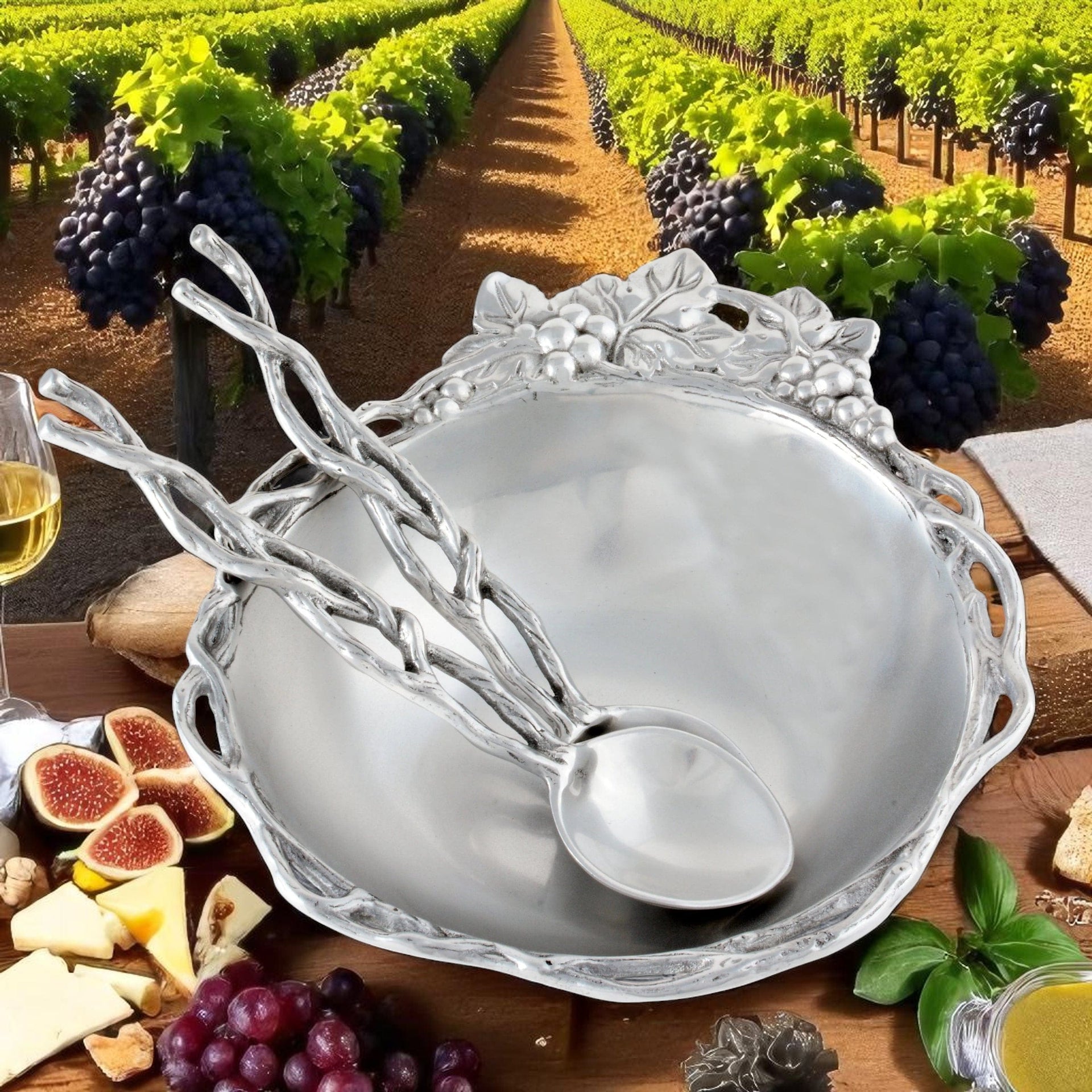 Grape Open Vine Salad Set 3-Pc Arthur Court Designs