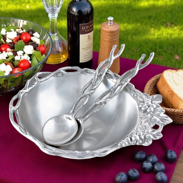 Grape Open Vine Salad Set 3-Pc Arthur Court Designs
