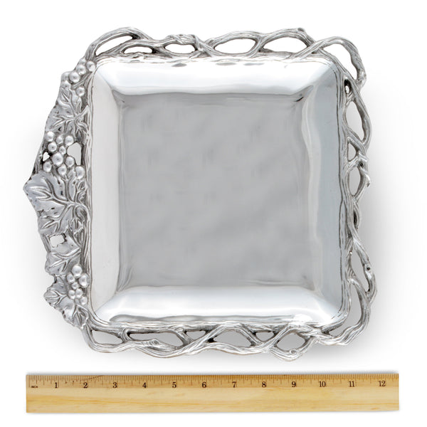 Grape Open Vine Square Tray 12