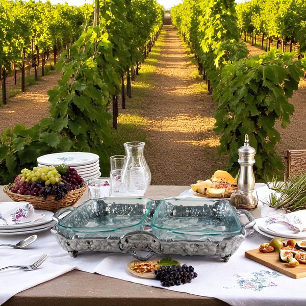 Grape Pyrex Holder 2qt Arthur Court Designs