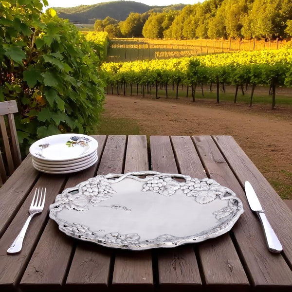 Grape Round Tray 15 Arthur Court Designs