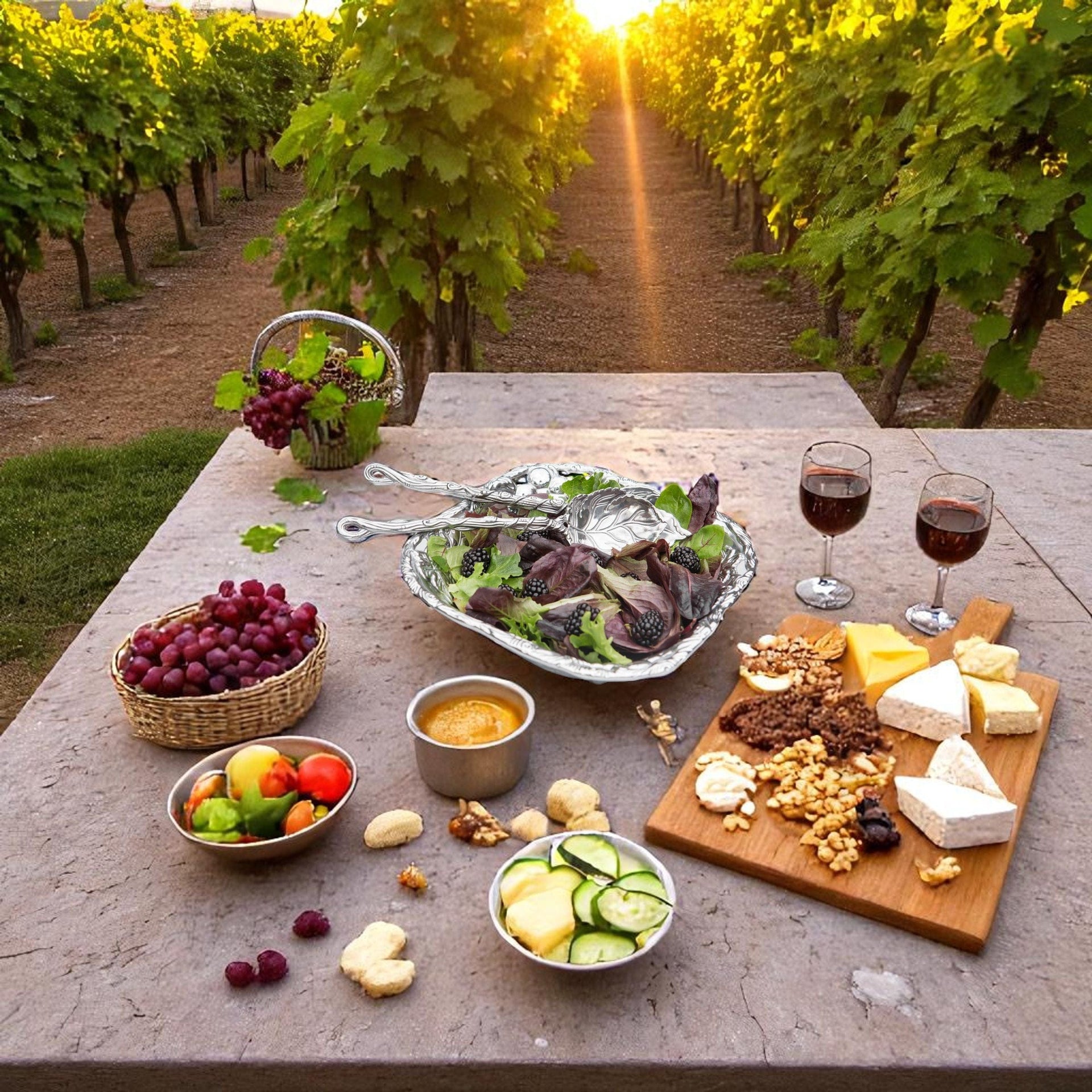 Grape Salad Set 3-Pc Arthur Court Designs