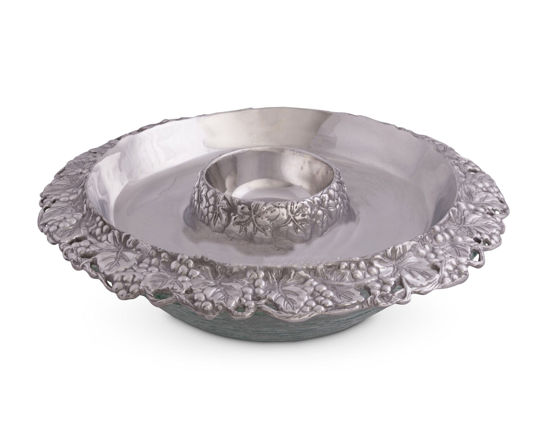 Grape Tray with Glass Bowls by Arthur Court Designs