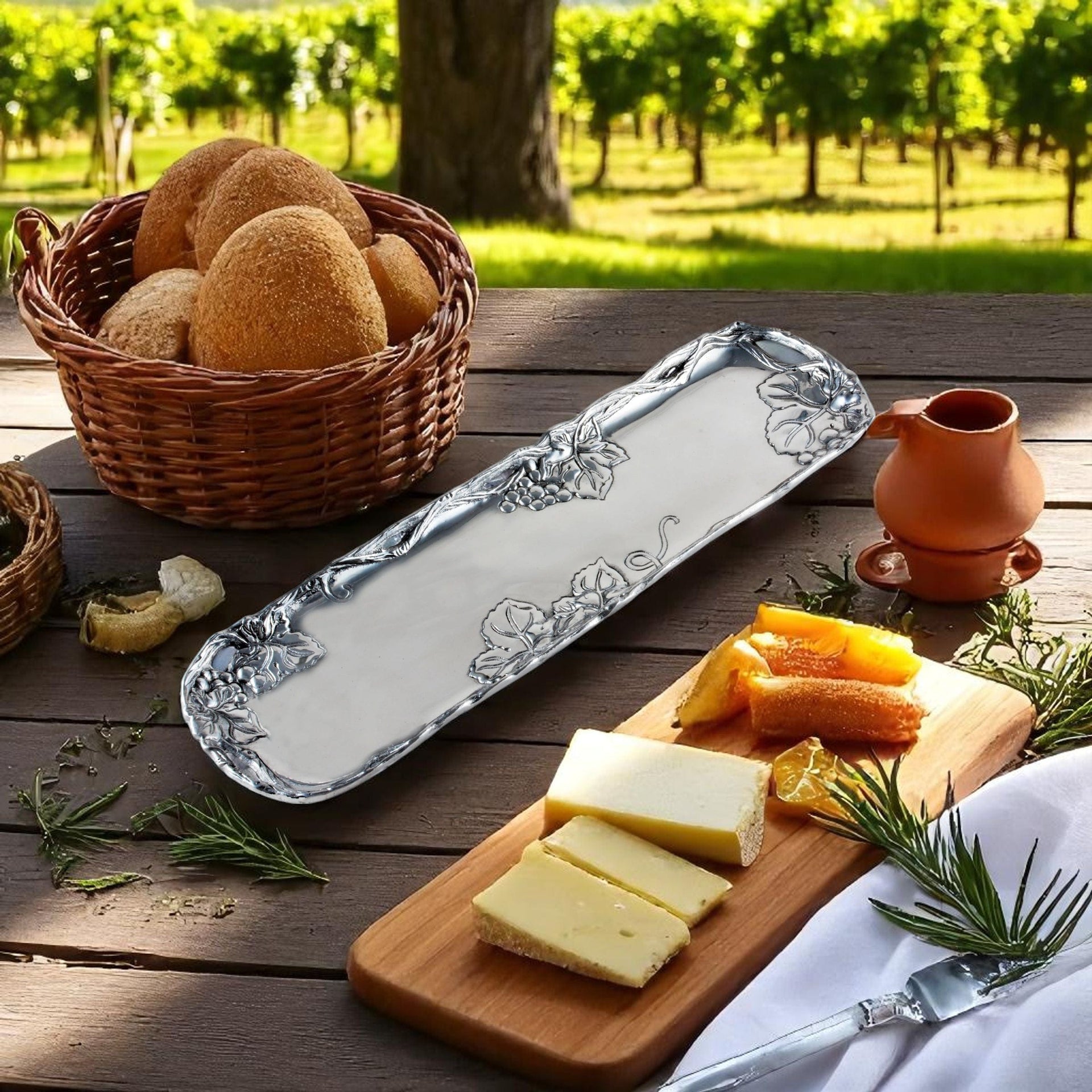 Grape Vineyard Oblong Tray Arthur Court Designs