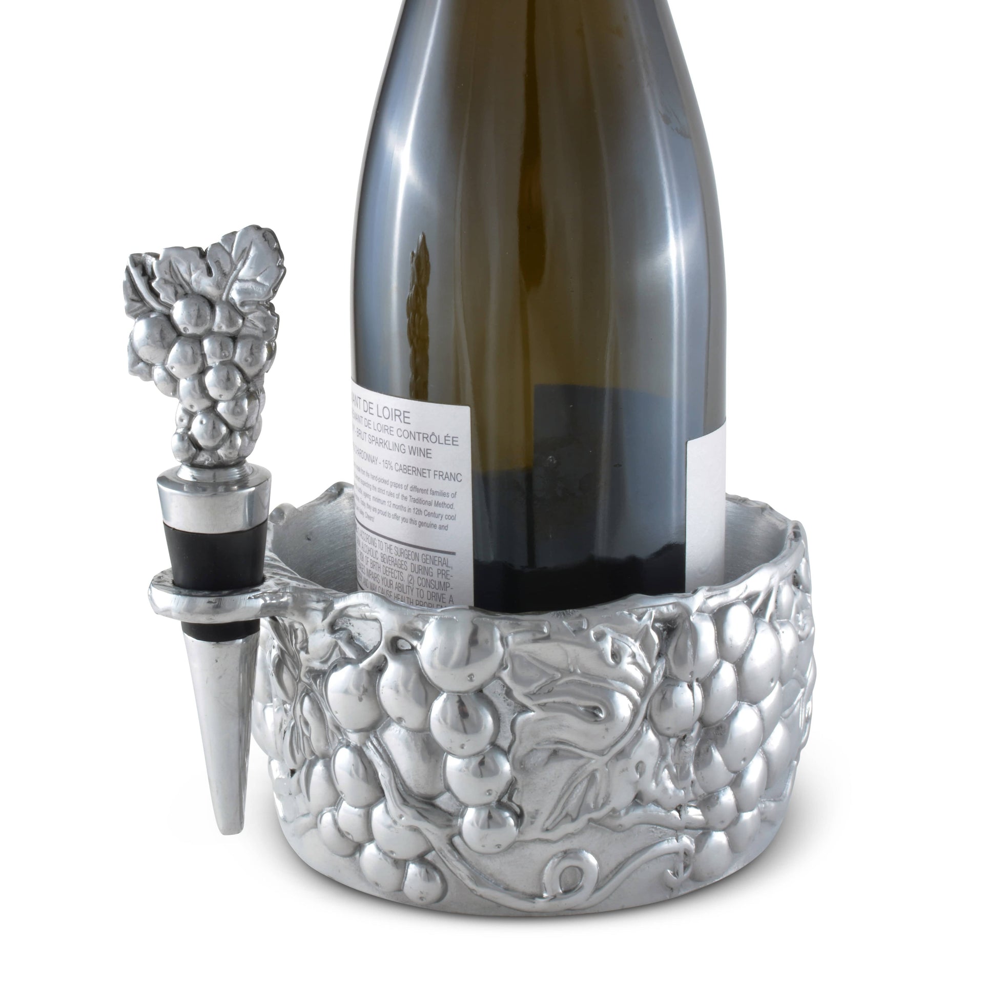 Grape Wine Caddy and Stopper Set Arthur Court Designs