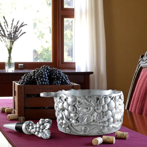 Grape Wine Caddy and Stopper Set Arthur Court Designs
