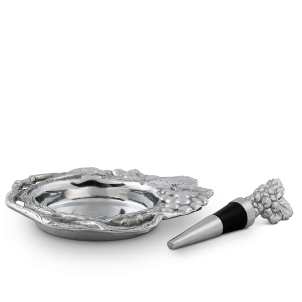 Grape Wine Coaster and Stopper Set