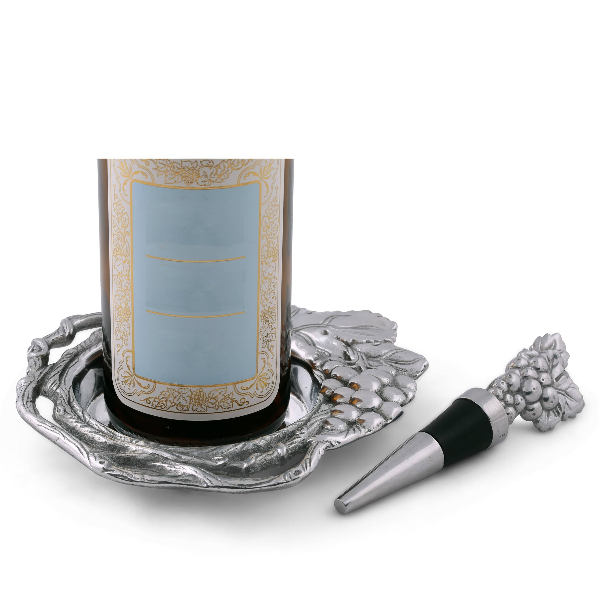 Grape Wine Coaster and Stopper Set Arthur Court Designs