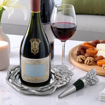Grape Wine Coaster and Stopper Set