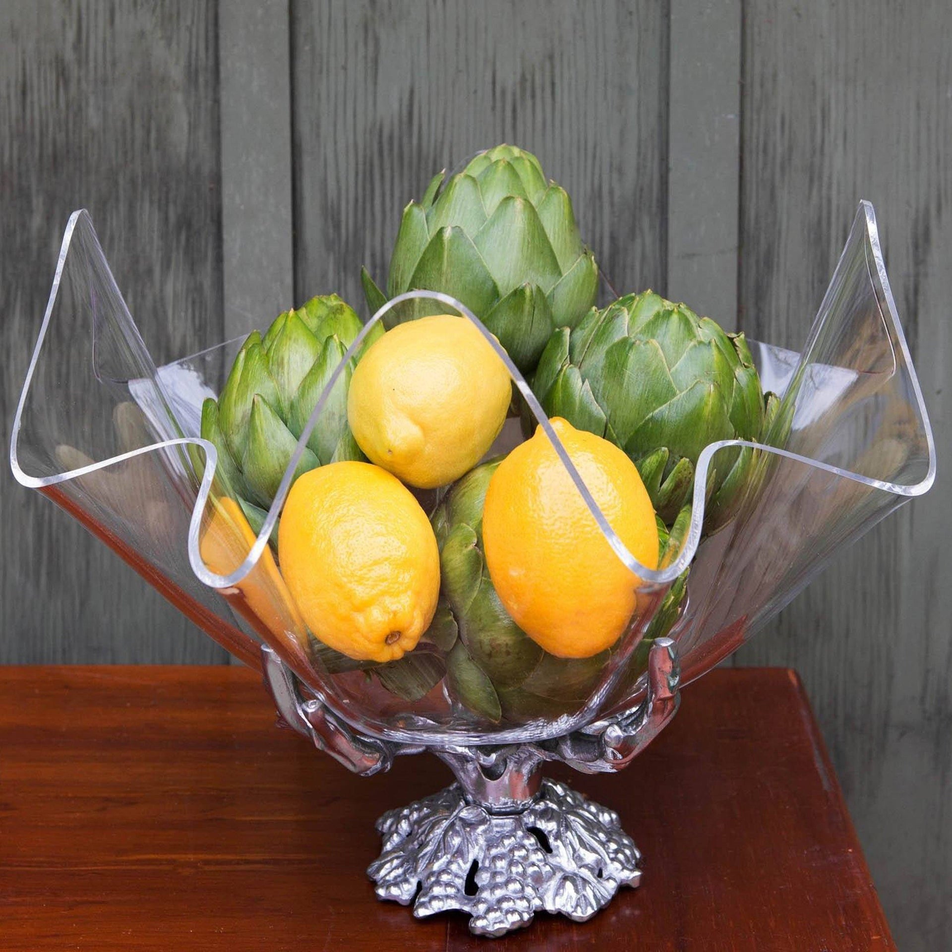 Grapevine Stand Acrylic Bowl 14 Arthur Court Designs