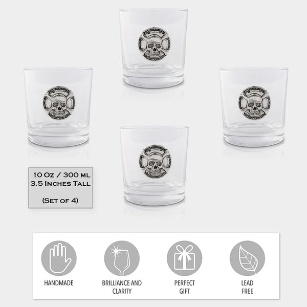 Skull Bar Glasses Set of 4