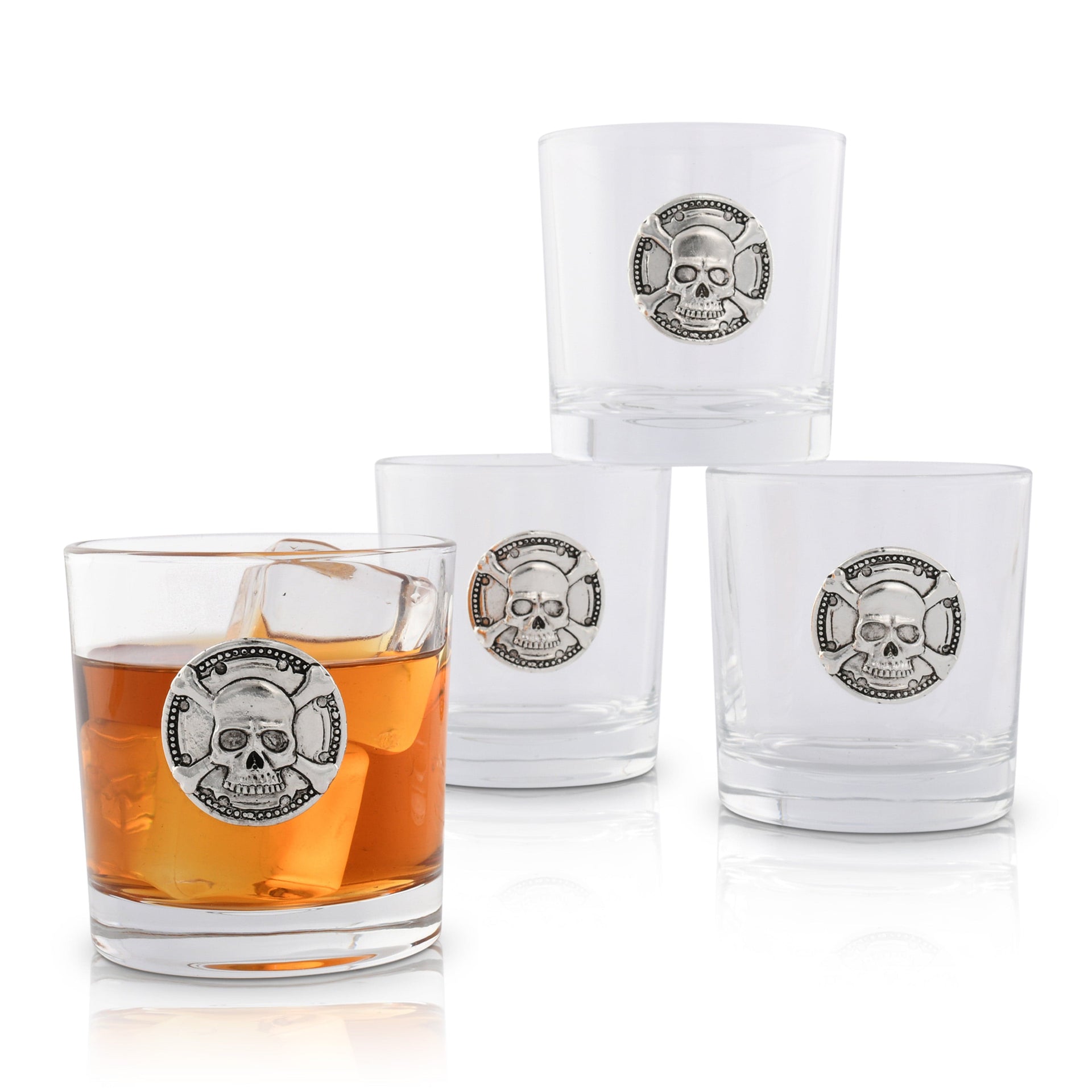 Skull Bar Glasses Set of 4 Arthur Court Designs