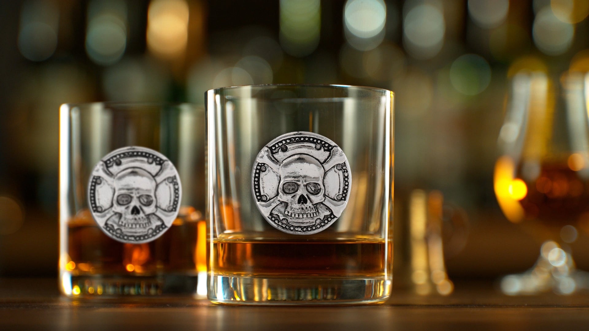 Skull Bar Glasses Set of 4 Arthur Court Designs