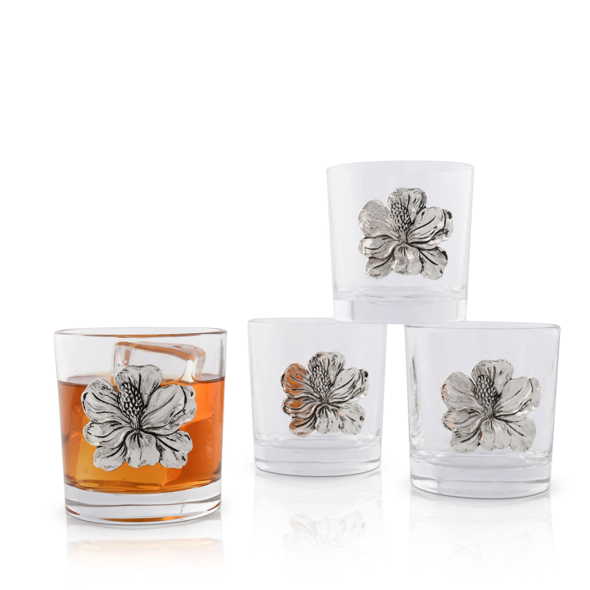 Magnolia Bar Glasses Set of 4 Arthur Court Designs
