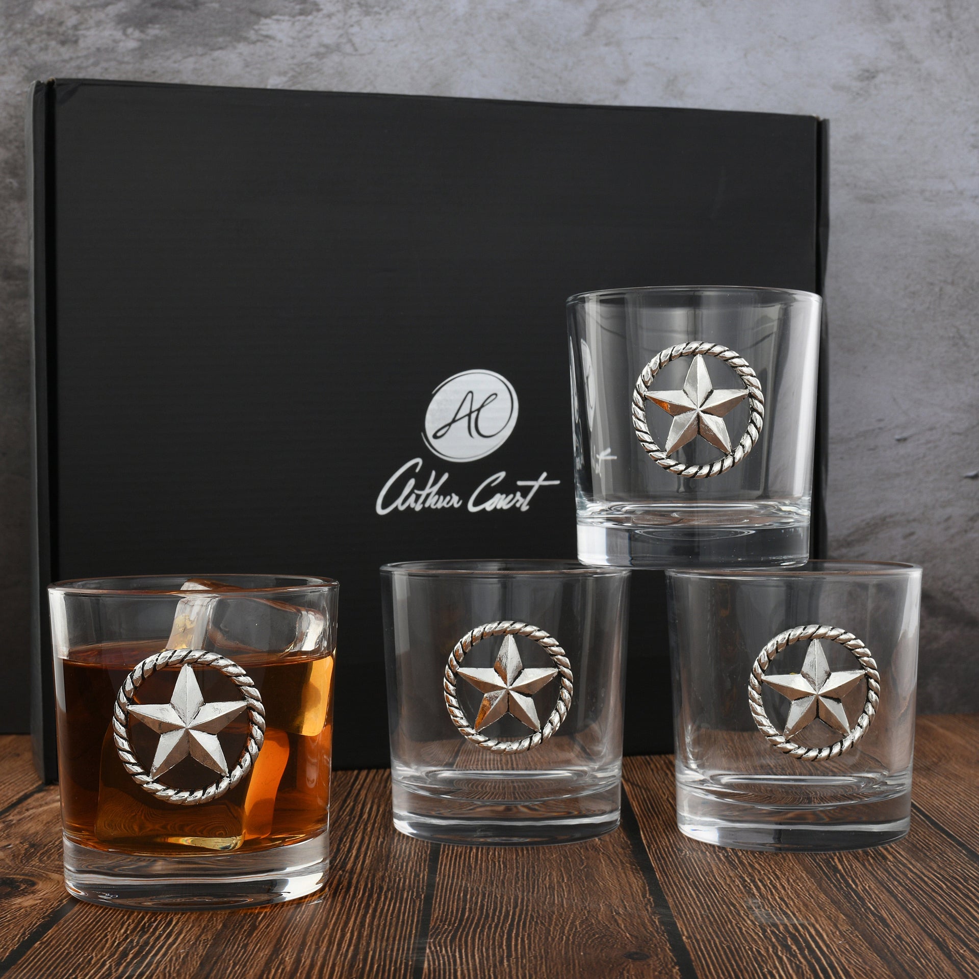 Magnolia Bar Glasses Set of 4 Arthur Court Designs