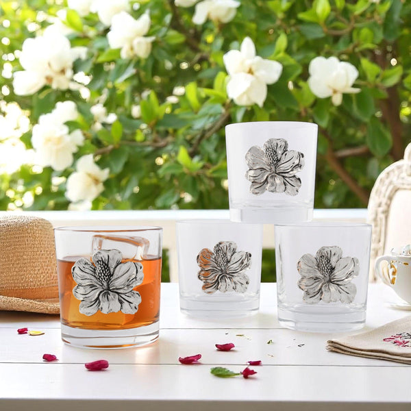 Magnolia Bar Glasses Set of 4 Arthur Court Designs