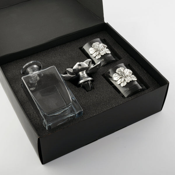 Magnolia Decanter Set with Glasses