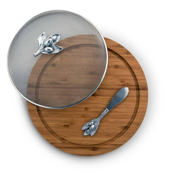 Olive 3 Piece Picnic Cheese Board / Spreader Arthur Court Designs