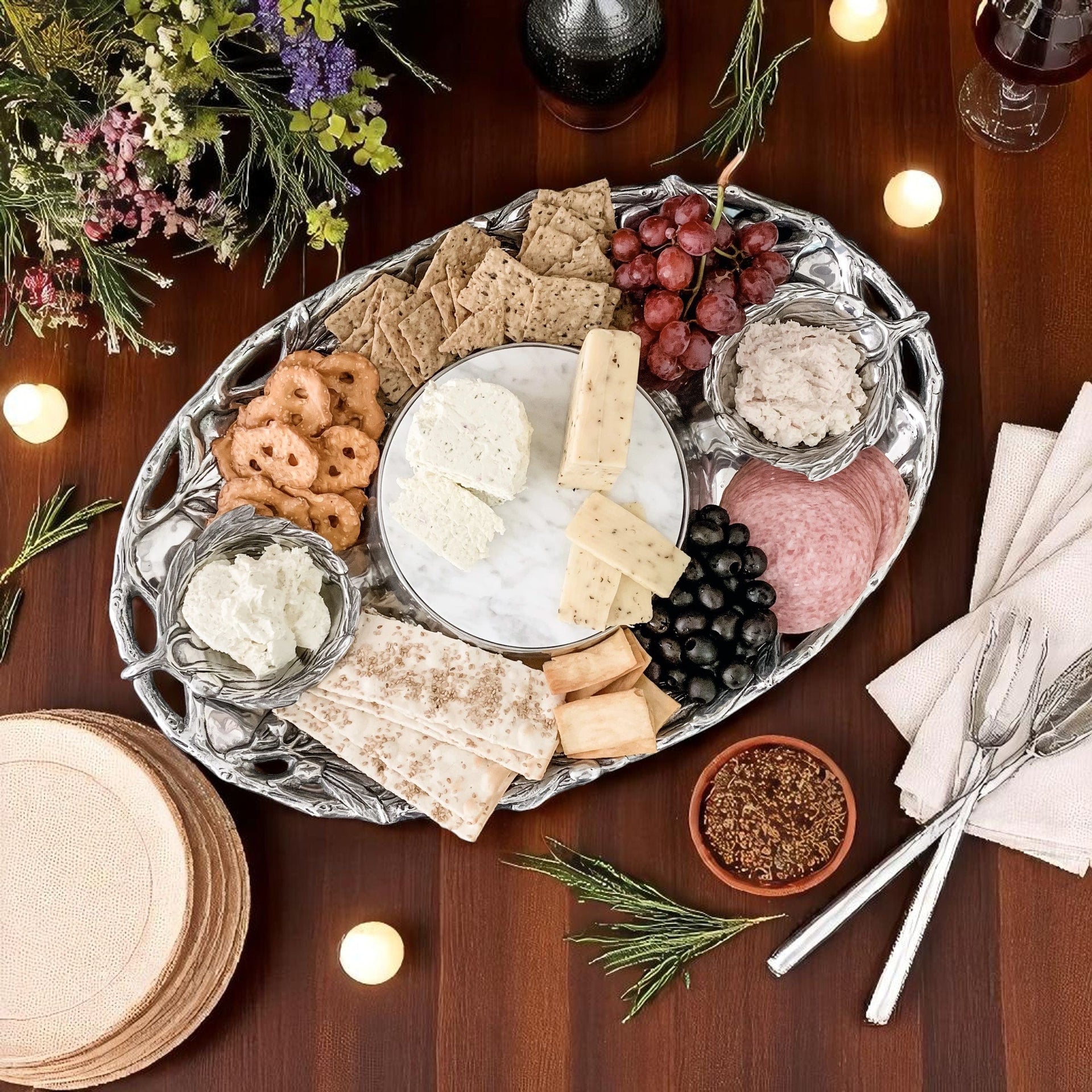 Olive Entertainment Tray Arthur Court Designs