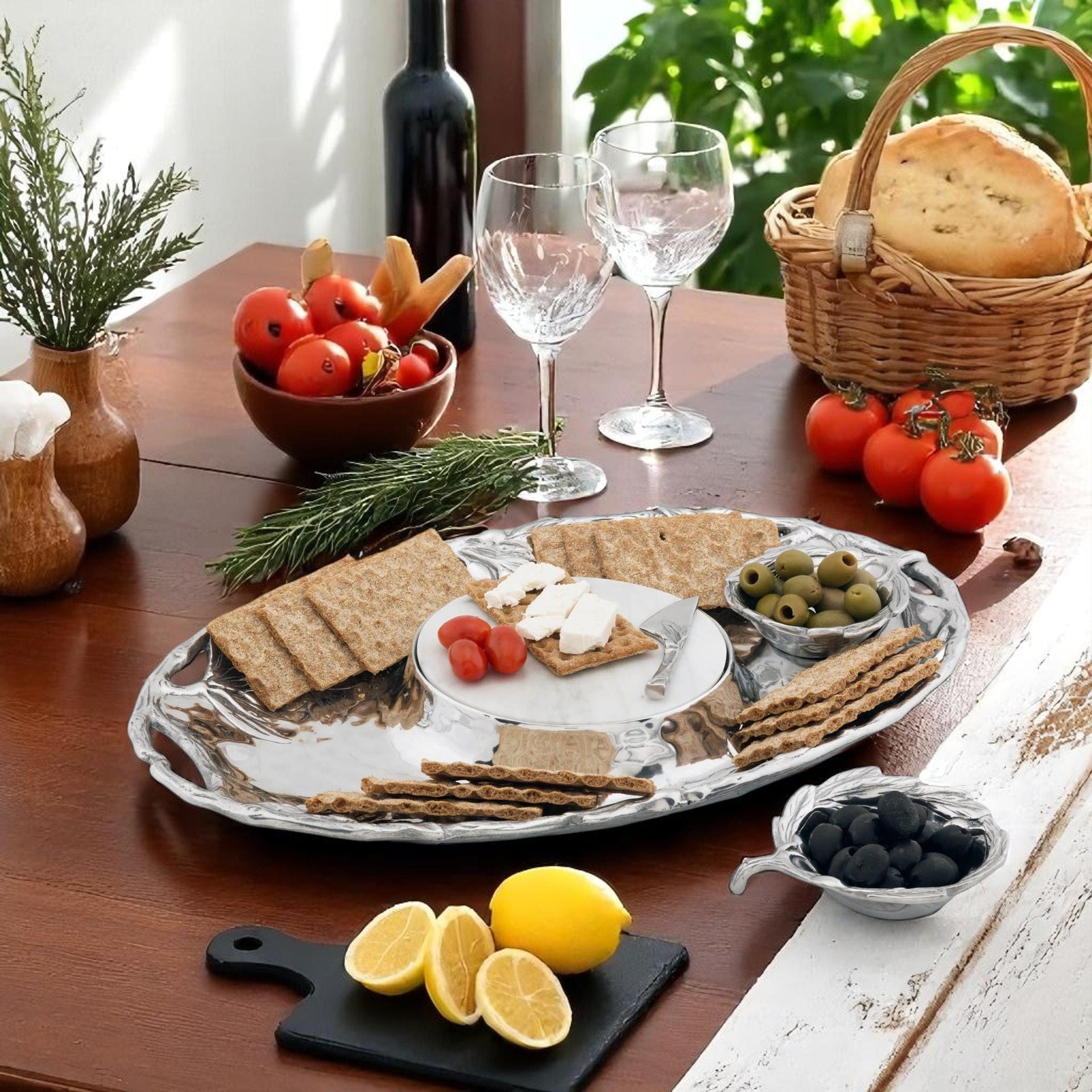 Olive Entertainment Tray Arthur Court Designs