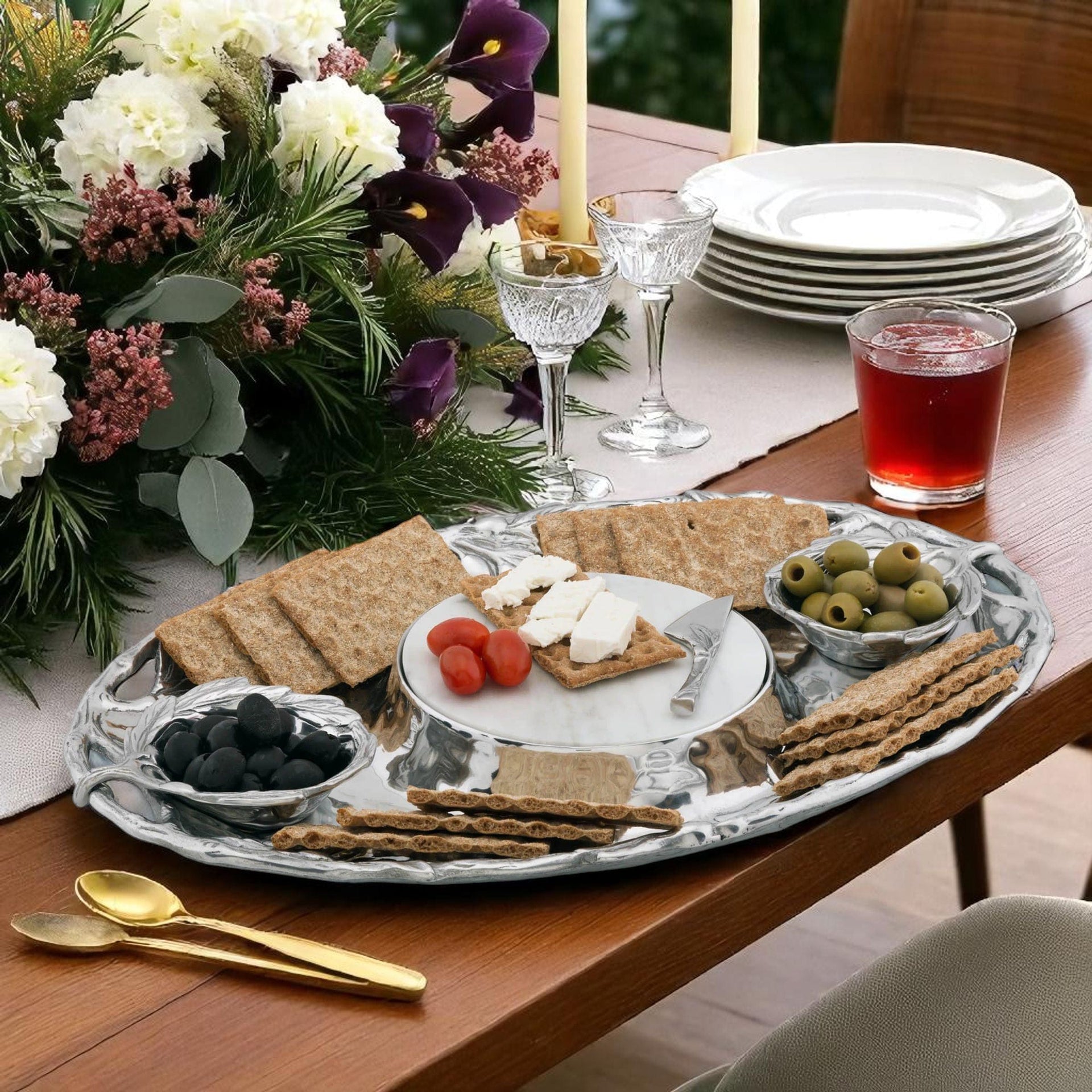 Olive Entertainment Tray Arthur Court Designs