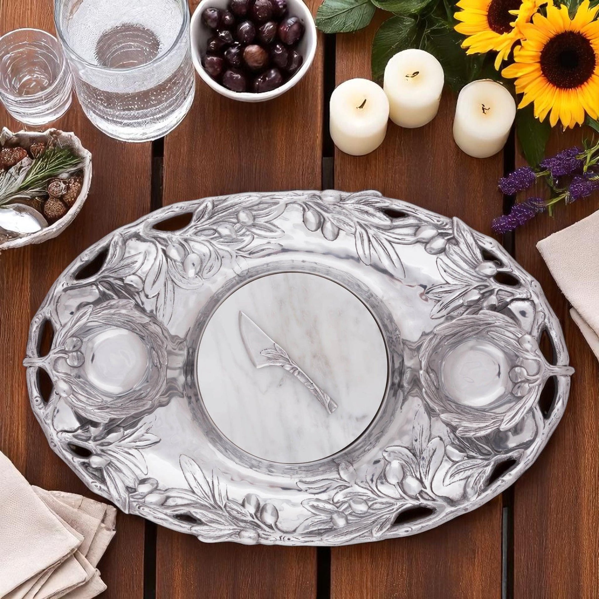 Olive Entertainment Tray Arthur Court Designs