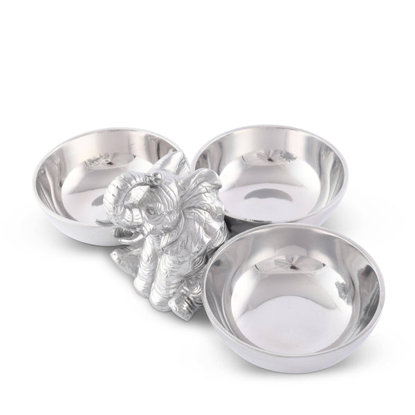 Elephant Three-Bowl Server Arthur Court Designs