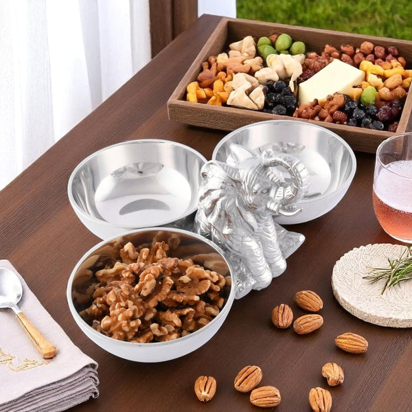 Elephant Three-Bowl Server