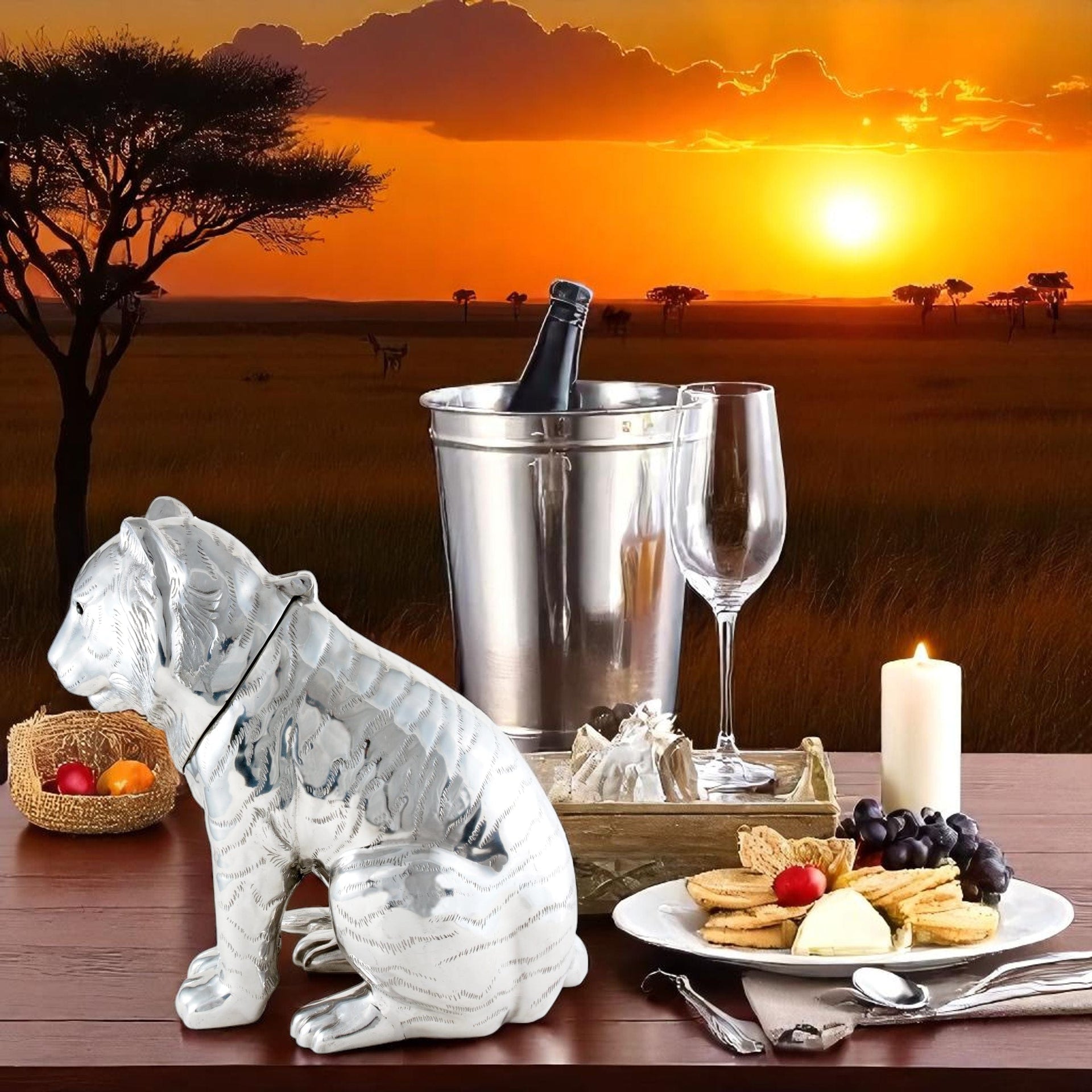 Tiger Ice/Wine Buckets Arthur Court Designs