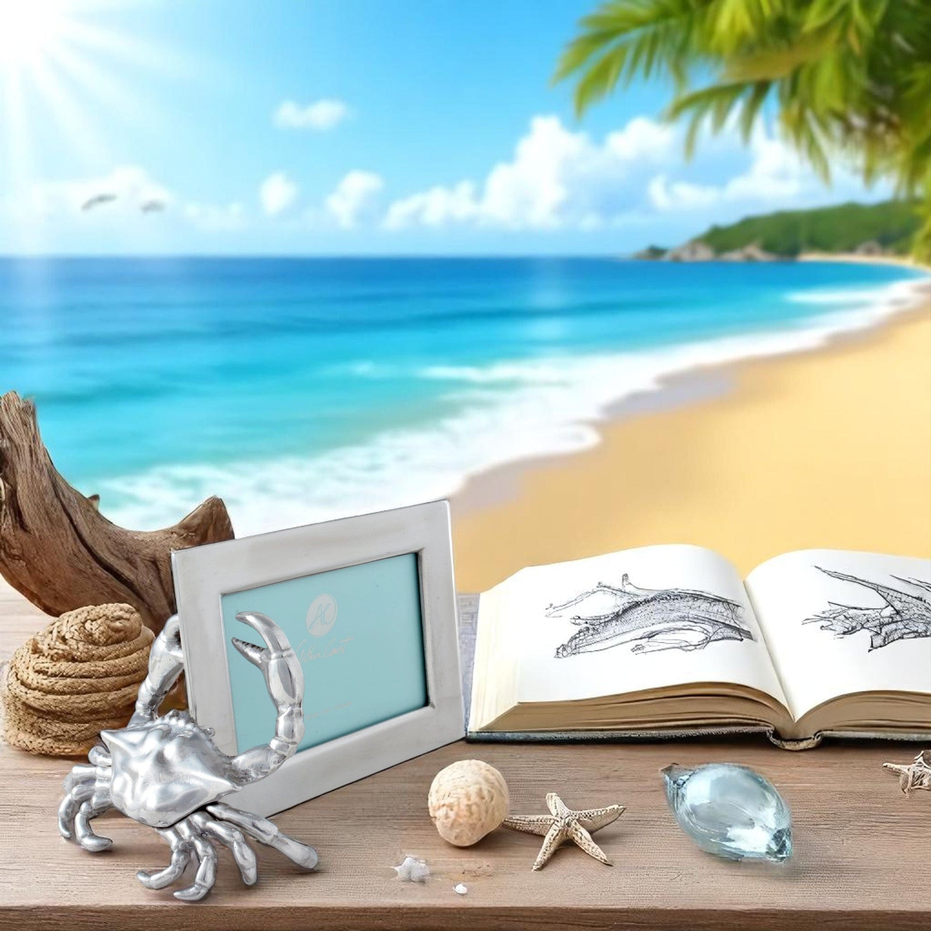 4x6 Crab Picture Frame Arthur Court Designs