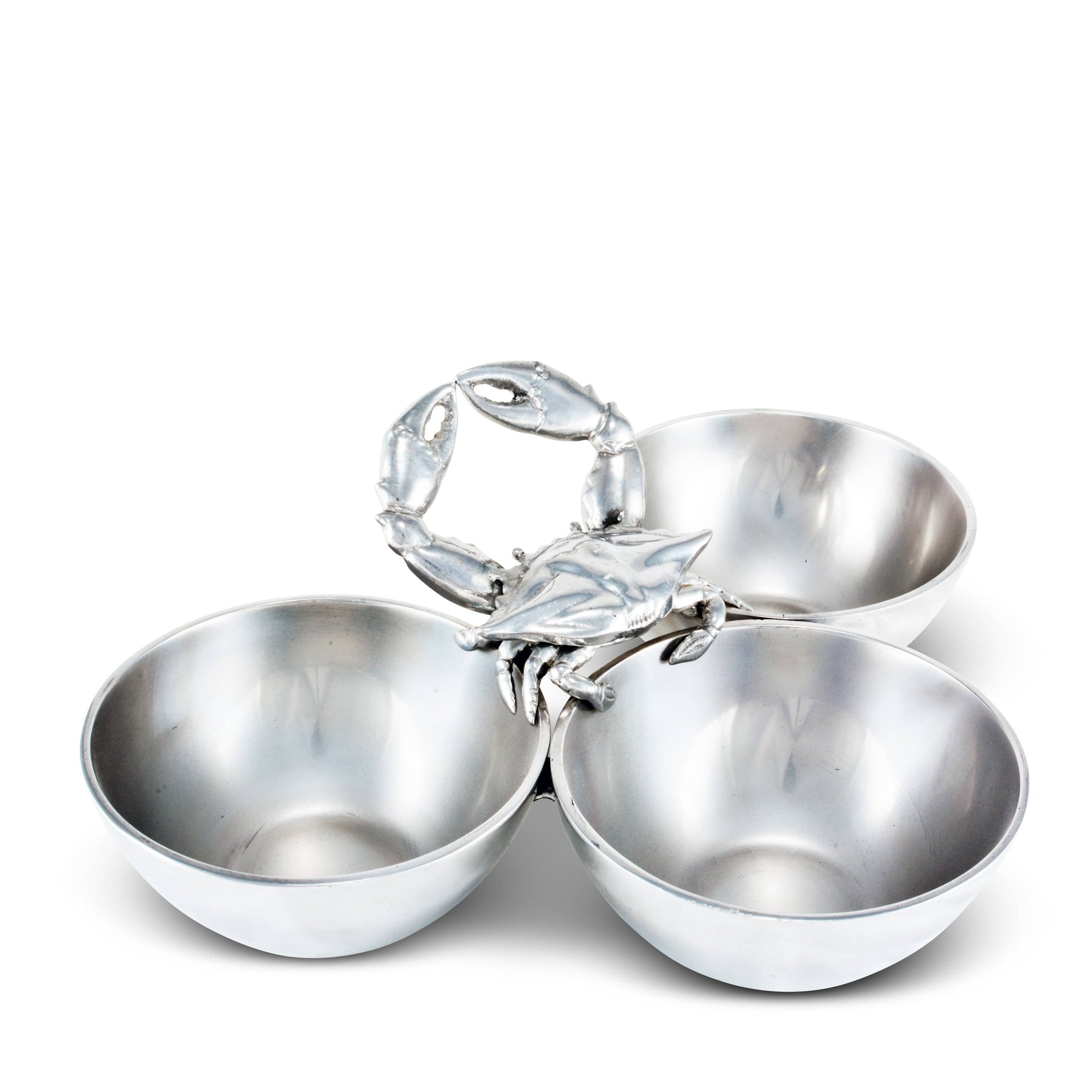Crab 3-Bowl Bowl Arthur Court Designs