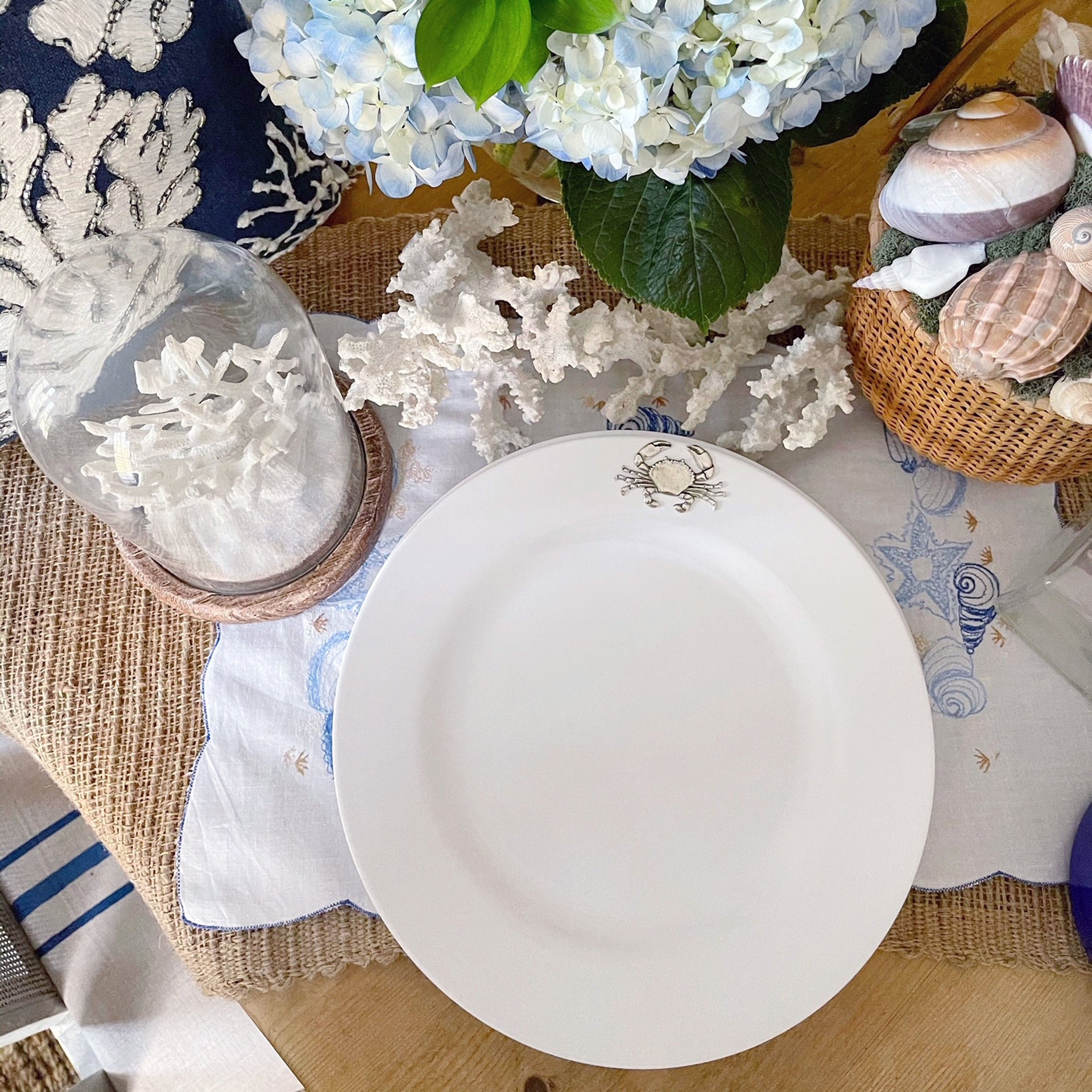 Crab Melamine Lunch Plates - Set of 4