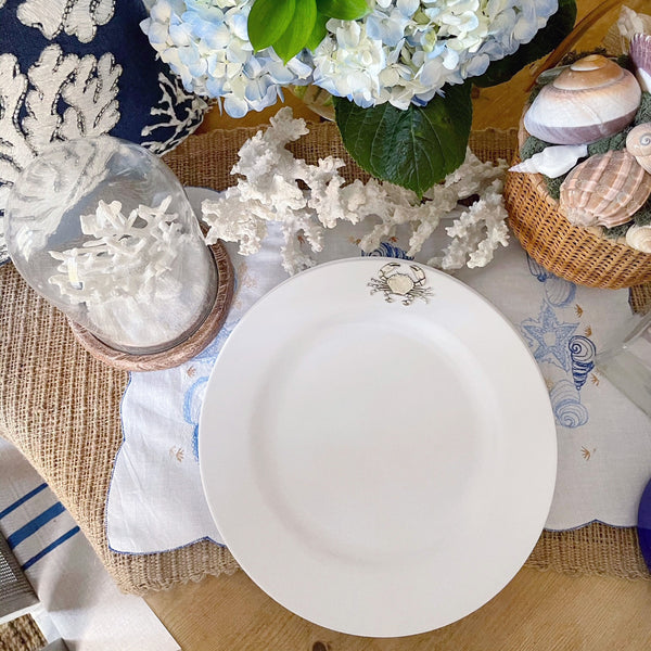 Crab Melamine Lunch Plates - Set of 4