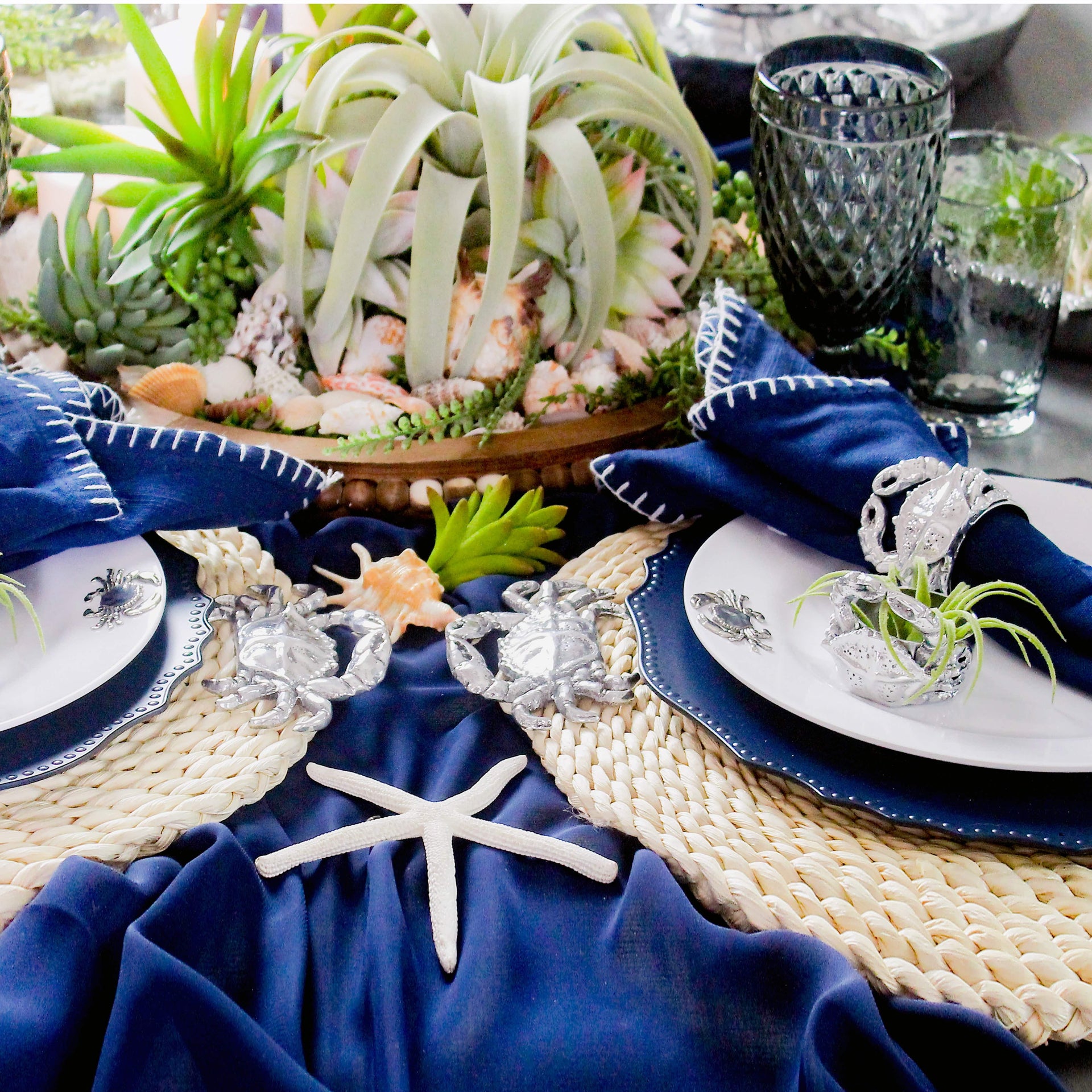 Crab Melamine Lunch Plates - Set of 4 Arthur Court Designs