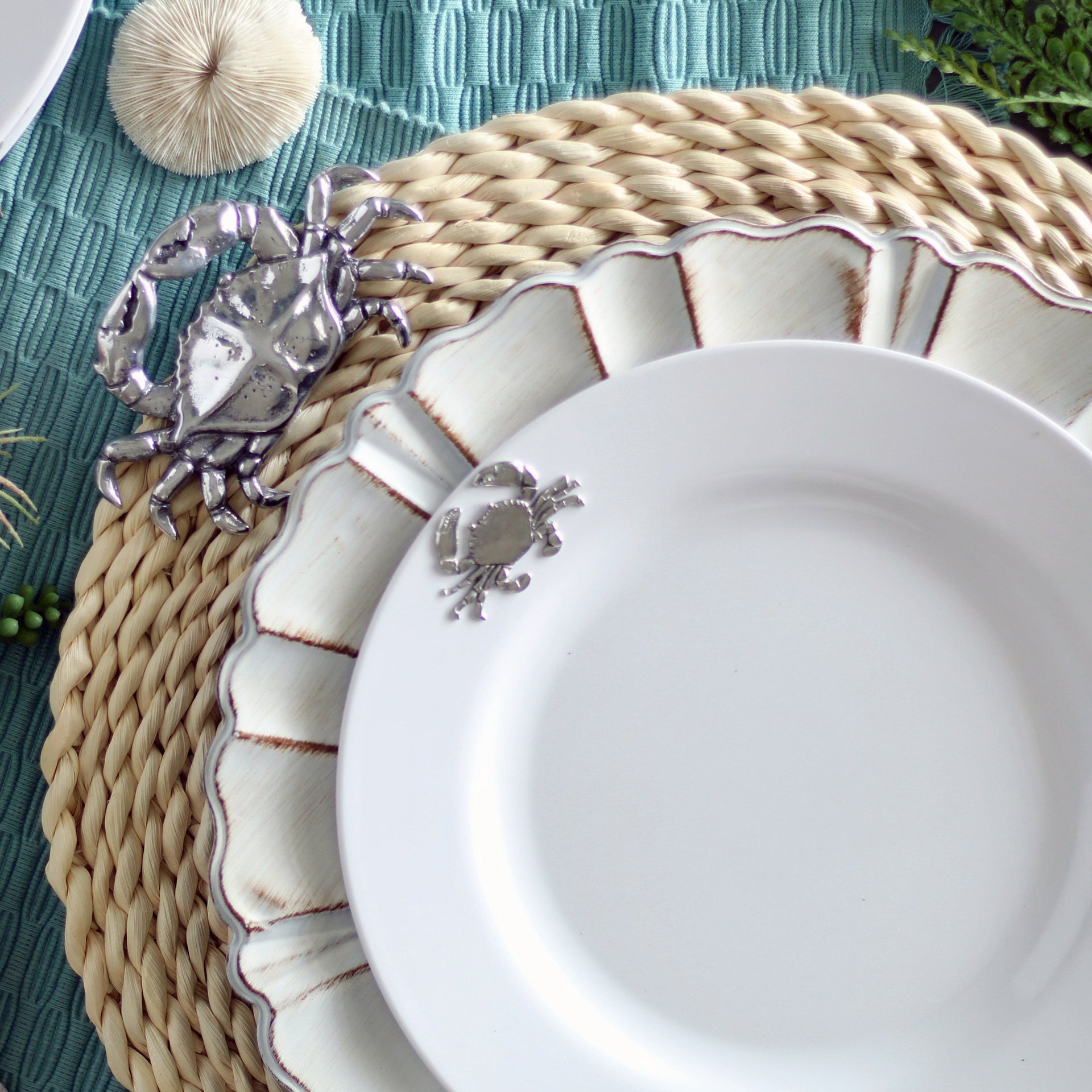 Crab Melamine Lunch Plates - Set of 4 Arthur Court Designs