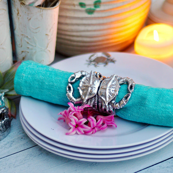Crab Napkin Rings - set of 4 Arthur Court Designs